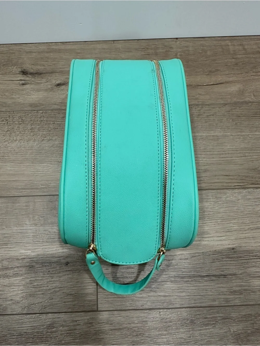 TRULY Signature vanity case mint Seafoam Double-Zip Cosmetic Case magnetic large